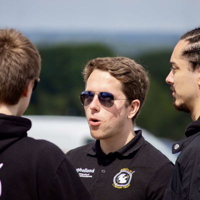 Sebastian Hudak with the AQUILO student rocket team